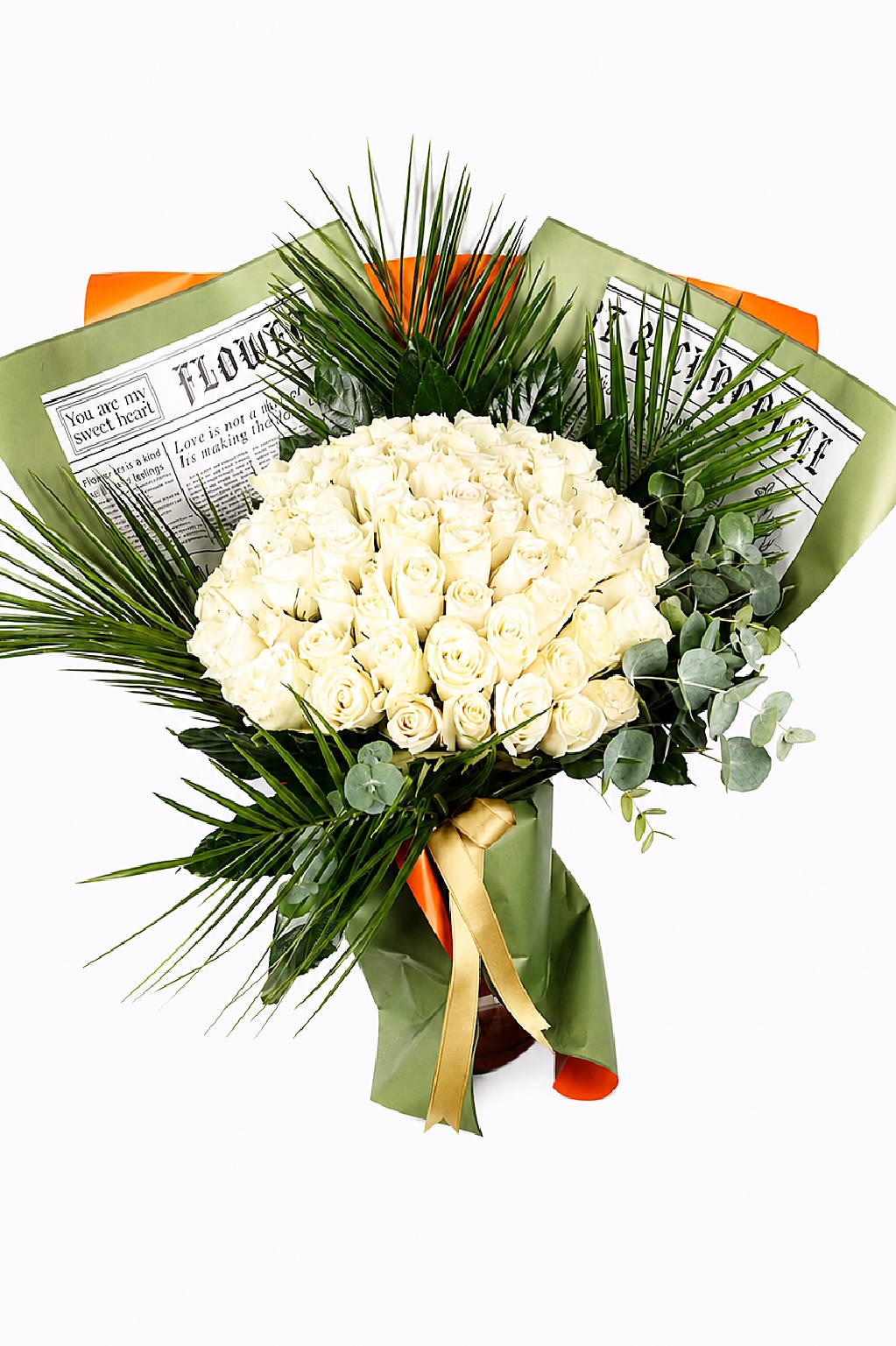 100 Beyaz Gül - Deluxe