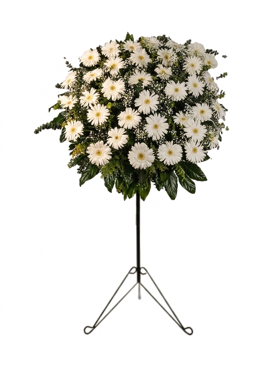 Beyaz Gerbera Ferforje