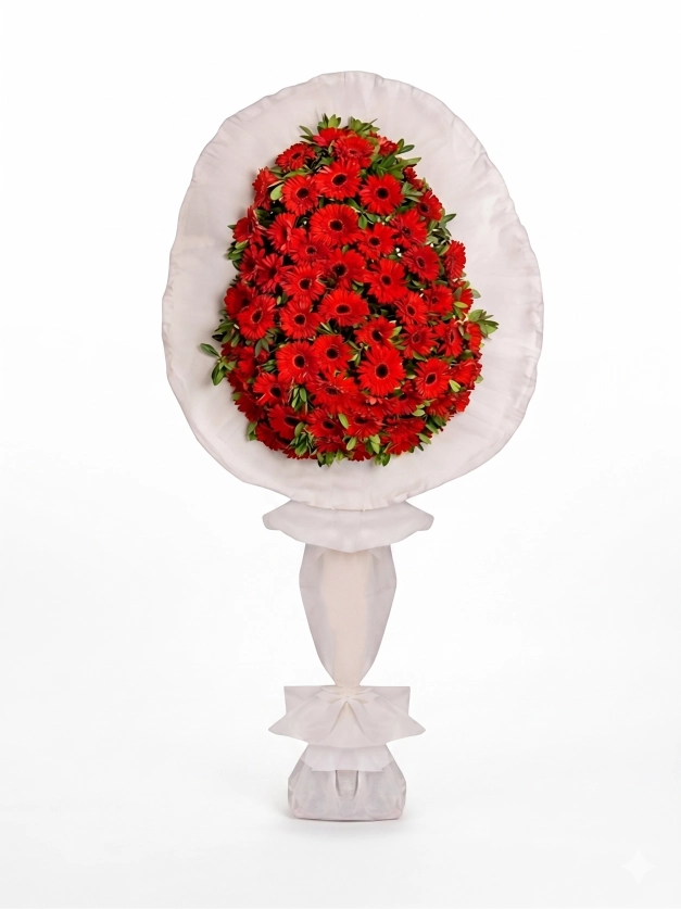Kırmızı Gerbera Çelenk