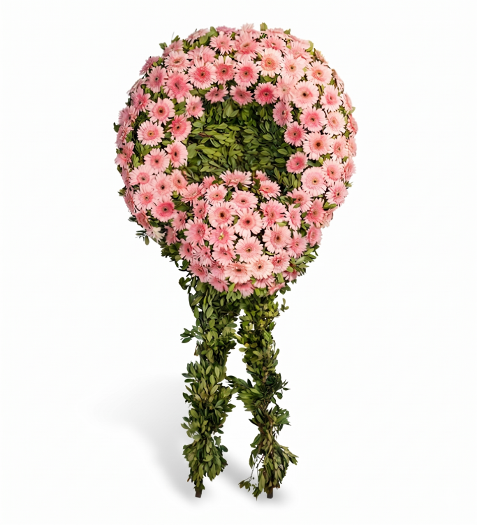 Pembe Gerbera Cenaze Çelenk