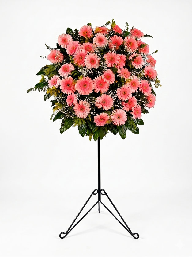Pembe Gerbera Ferforje