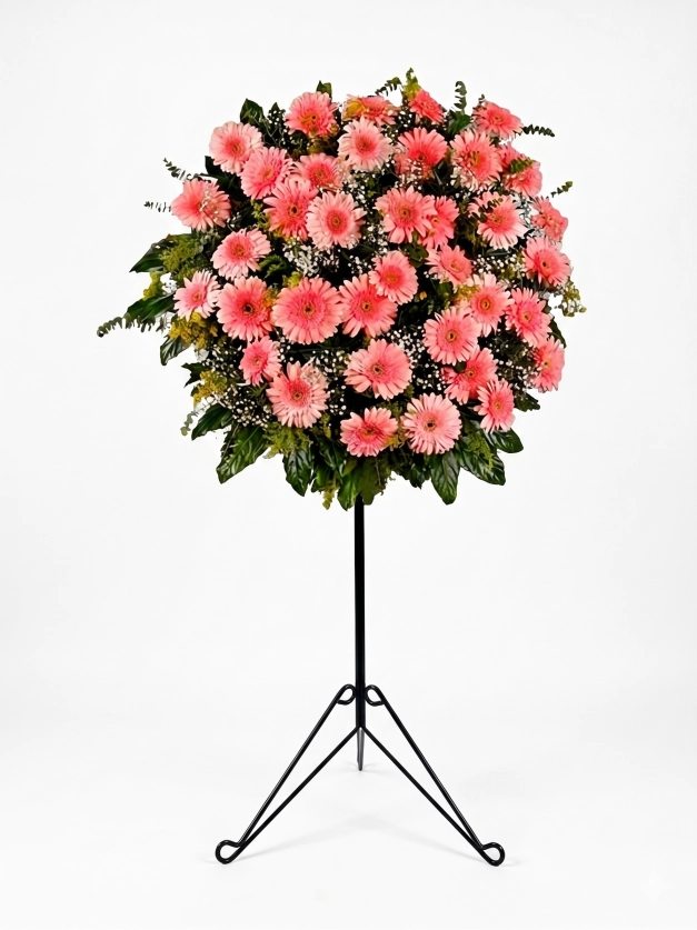 Pembe Gerbera Ferforje